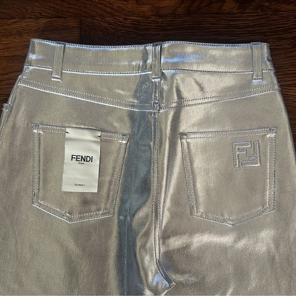 Fendi Silver Skinny Jeans